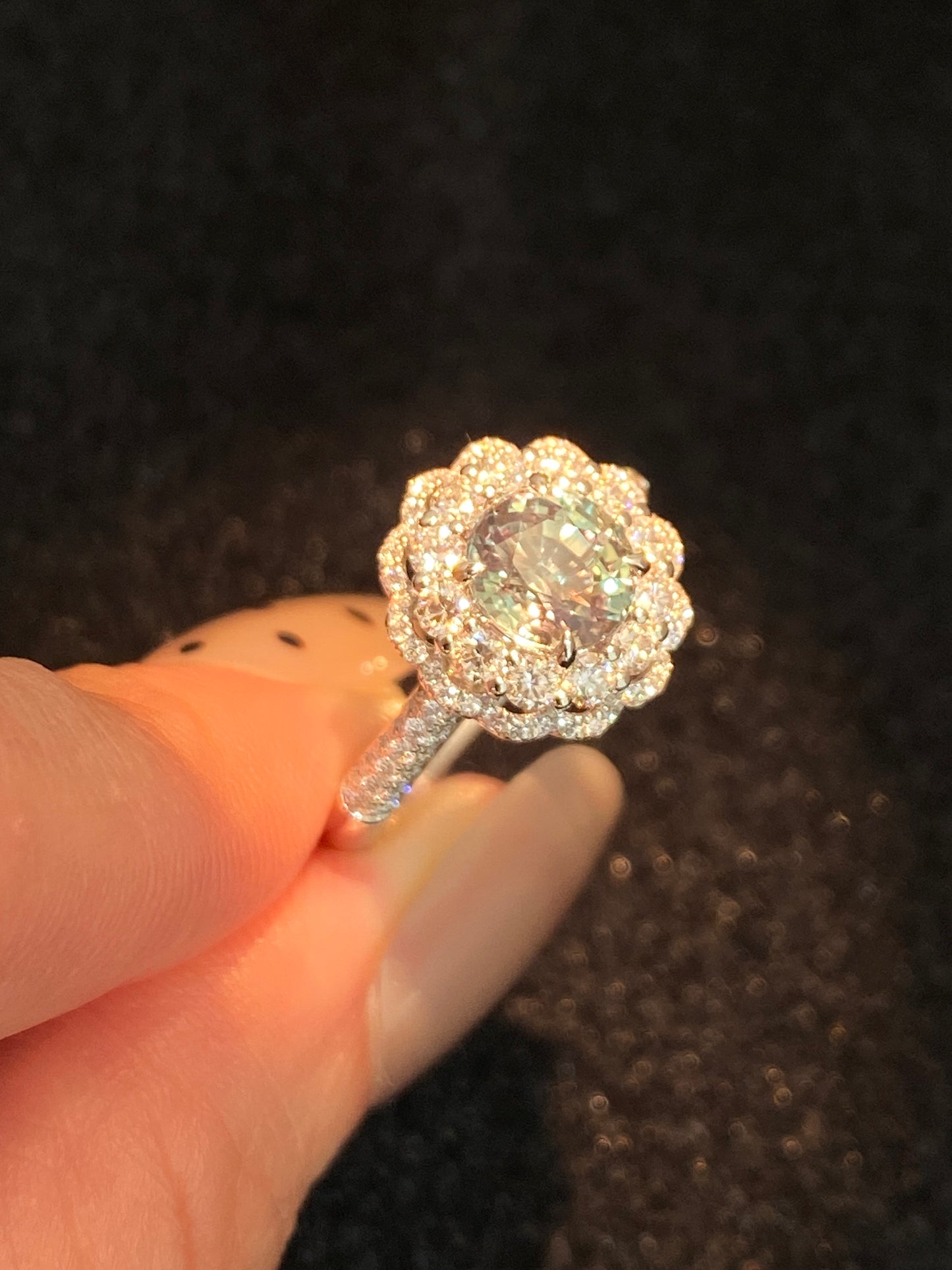 Natural Color Change Alexandrite 1.42ct Ring