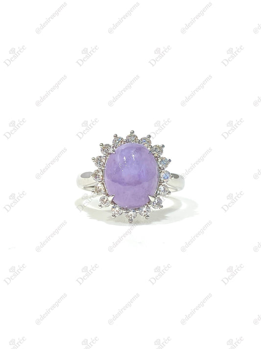 Natural Type A Lavender Jadeite Ring