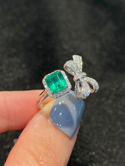 Natural Emerald 1.17ct Ring