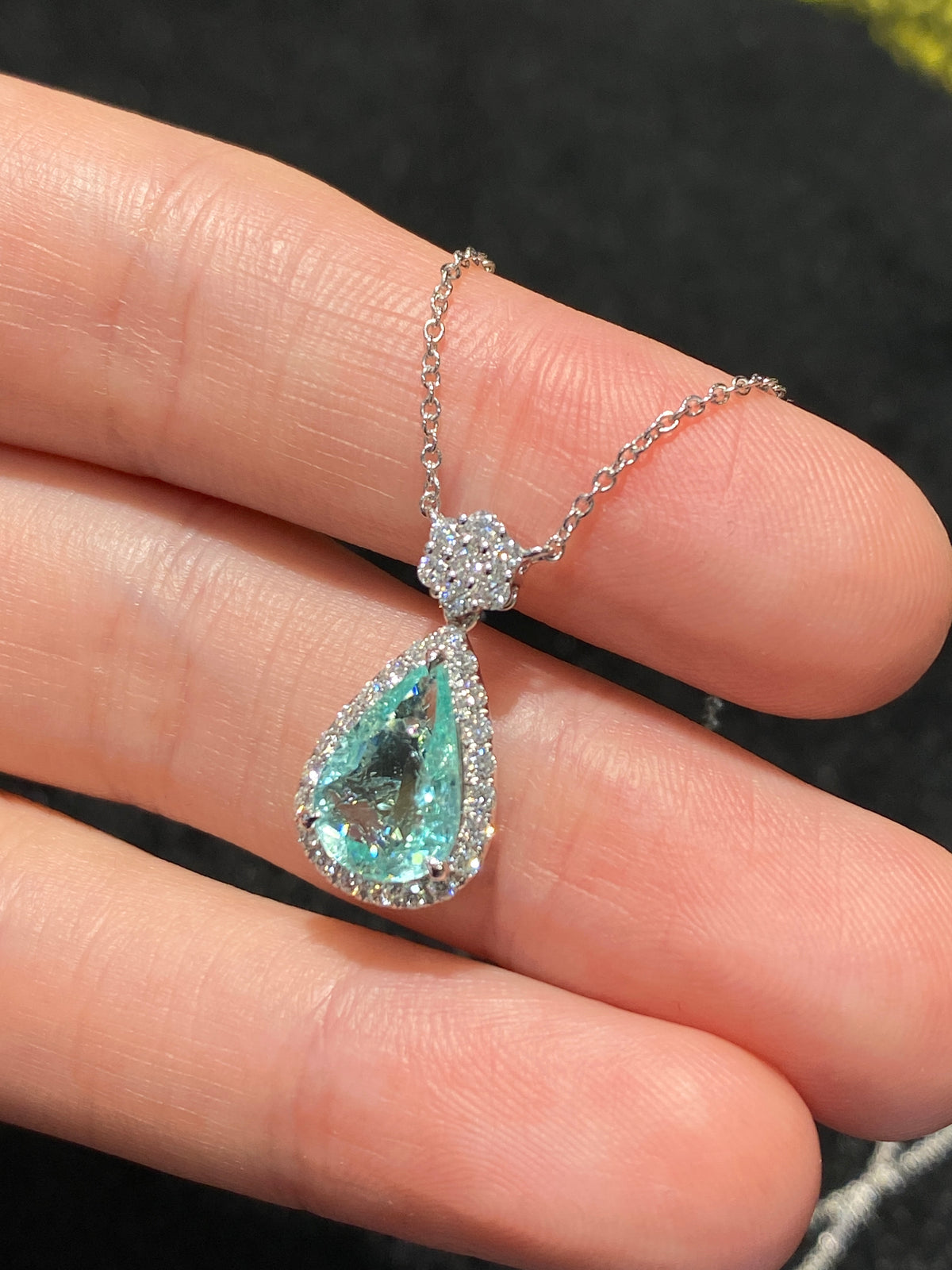 Natural Paraiba Tourmaline 1.52ct Necklace