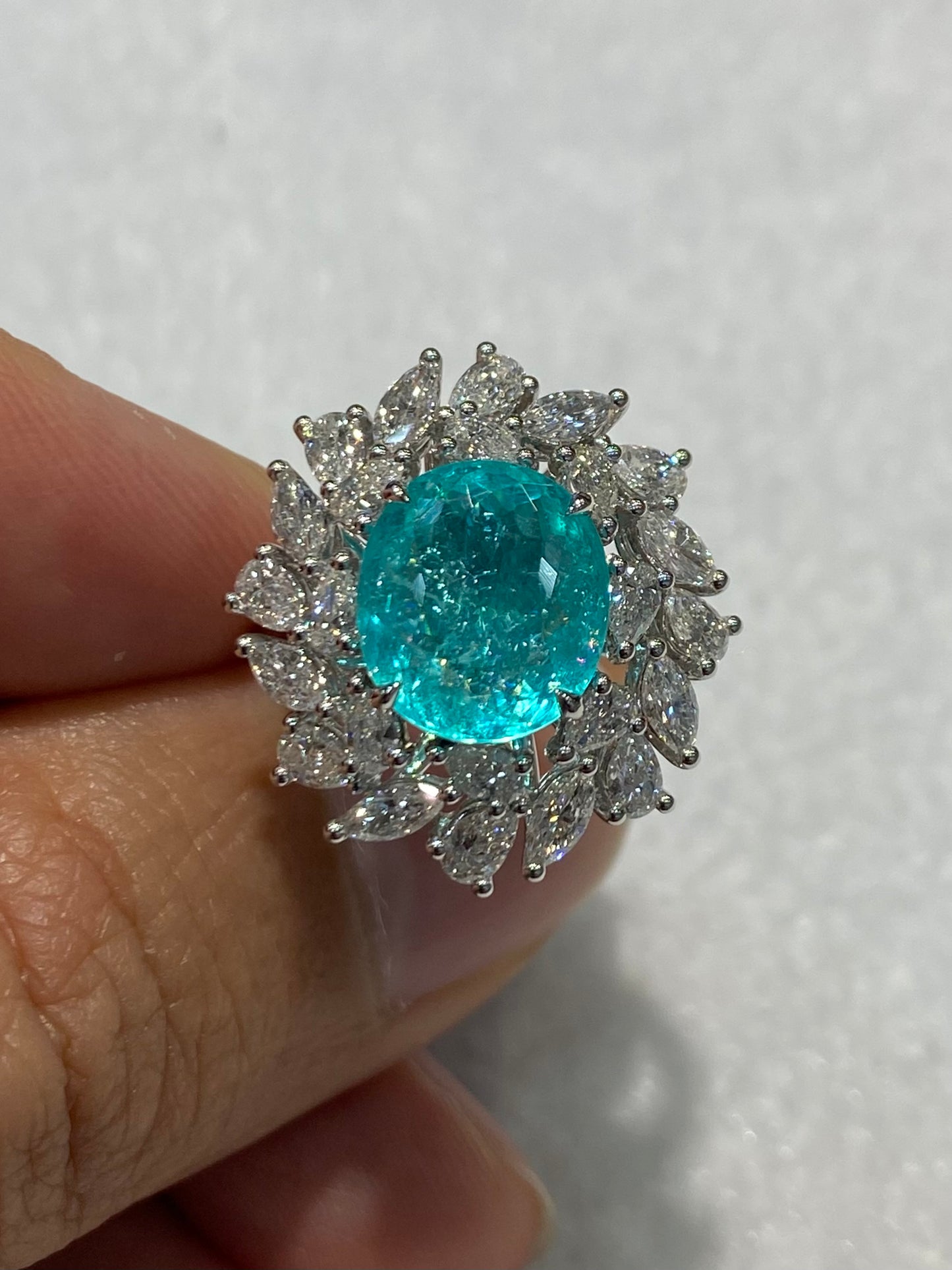 Natural Paraiba Tourmaline 3.63ct Ring