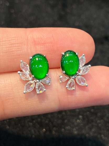 Natural Type A Jadeite Earrings