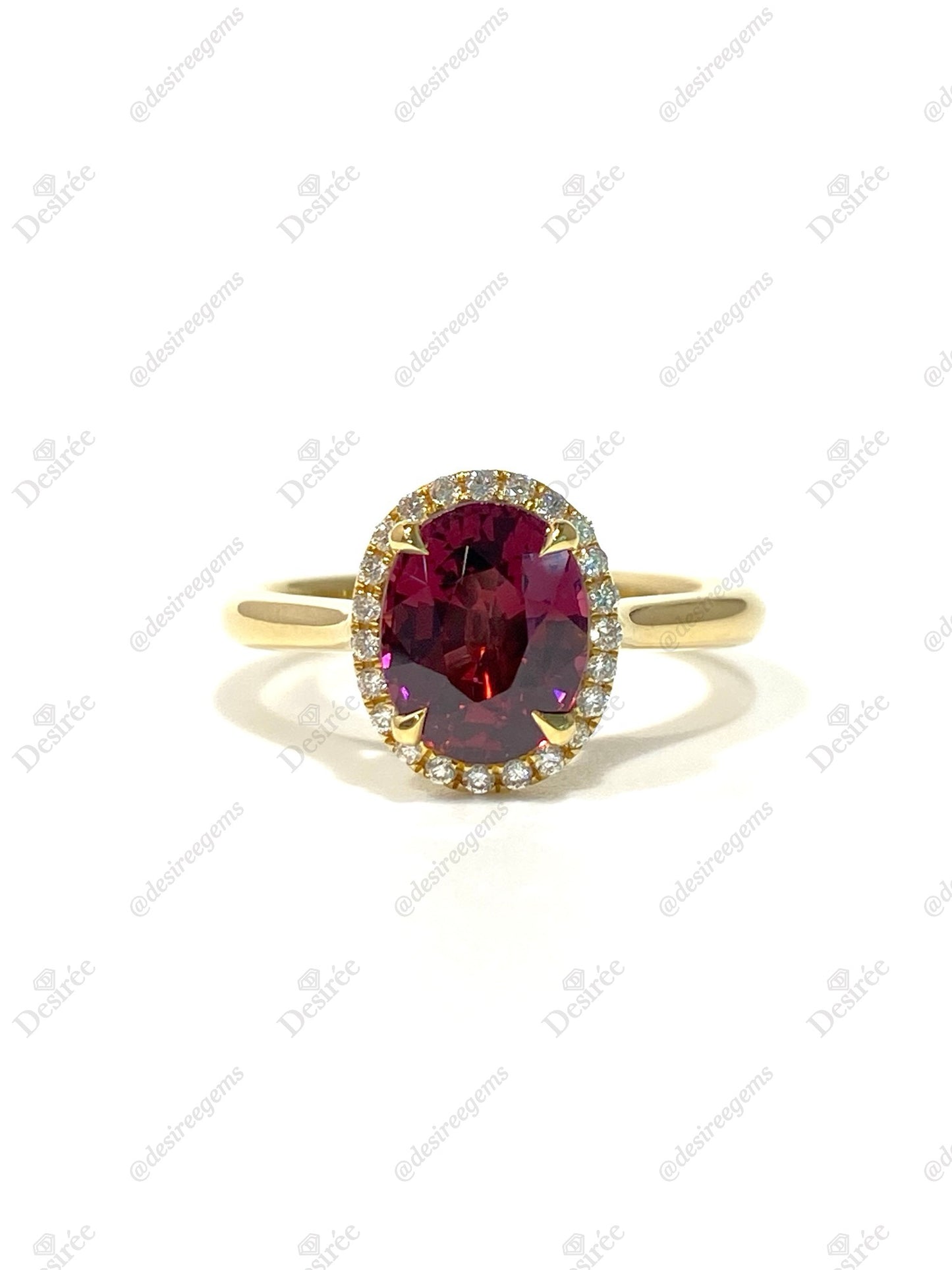 Natural Red Garnet 2.15ct Ring