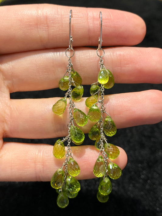 Natural Peridot 33.05ct Earrings