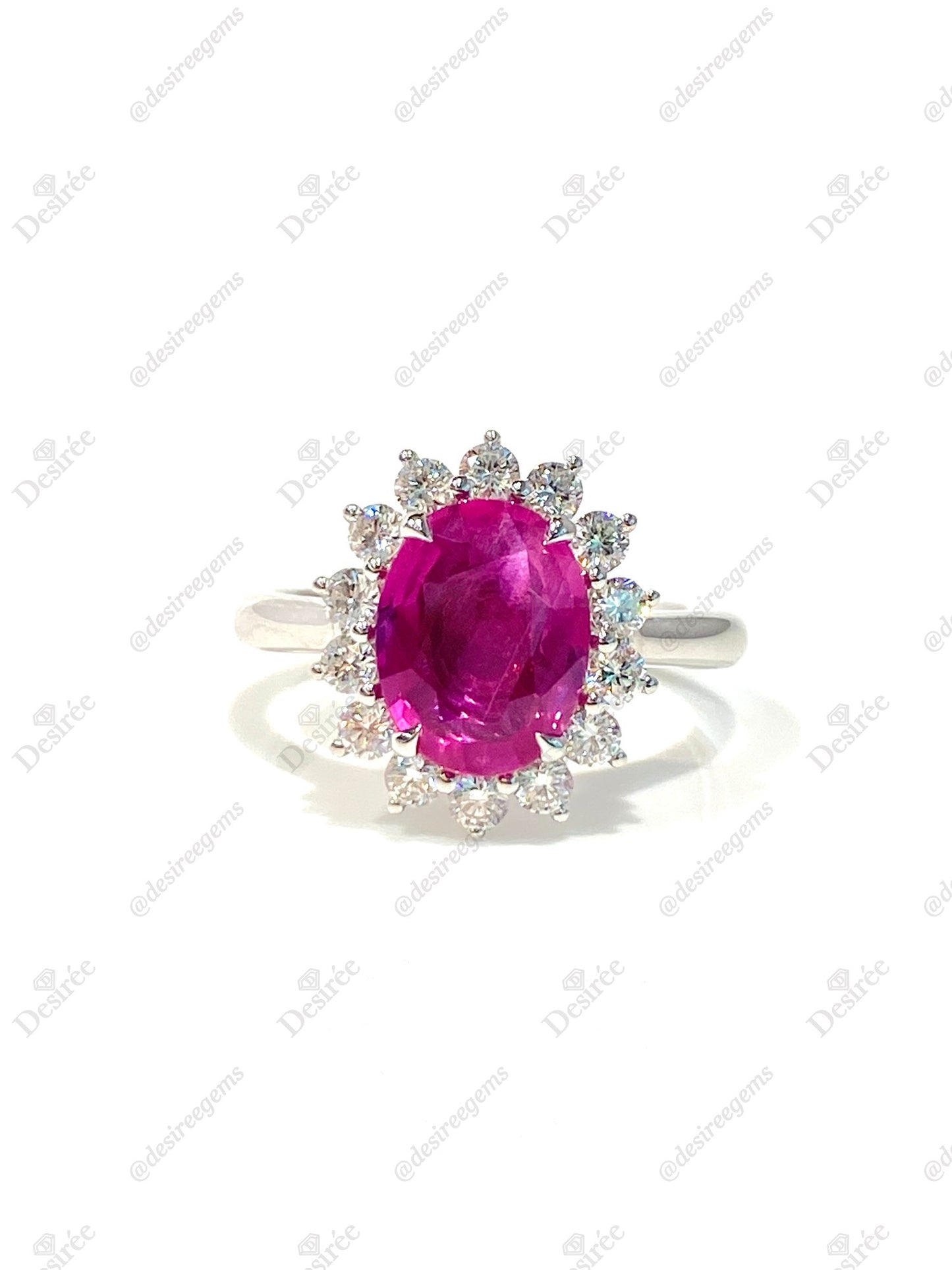 Natural Unheated Ruby 2.27ct Ring