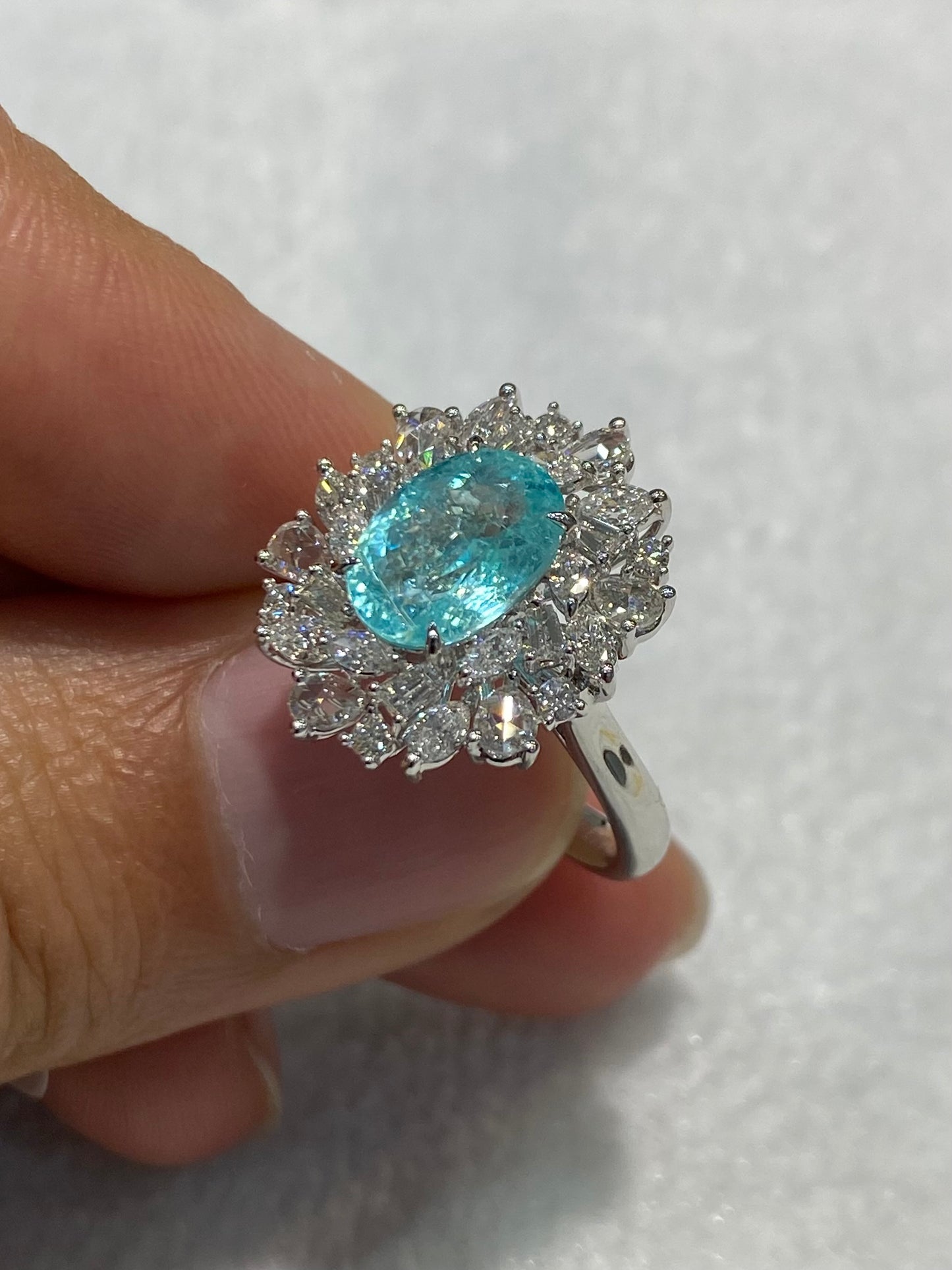 Natural Paraiba Tourmaline 2.13ct Ring
