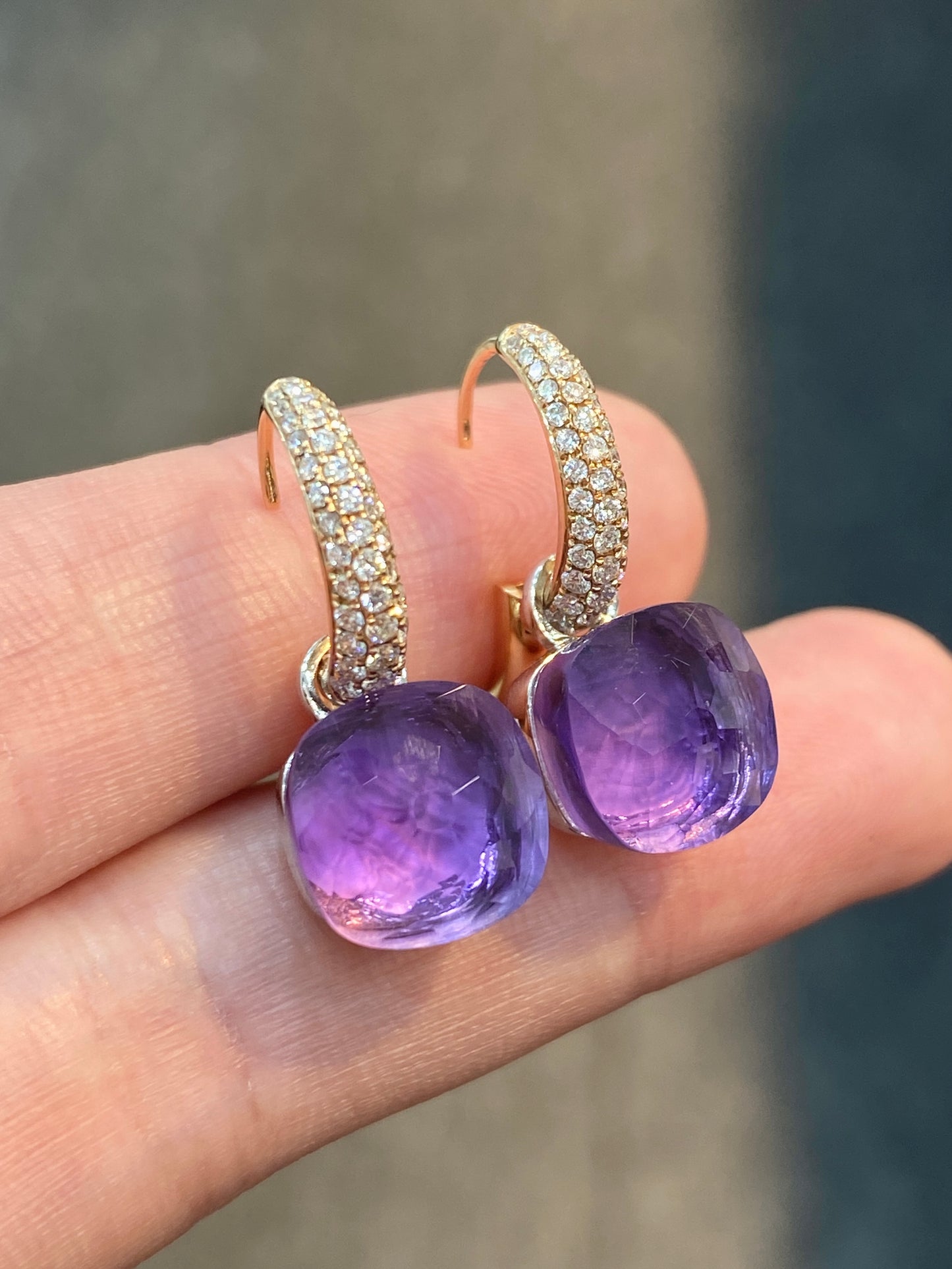 Natural Purple Amethyst 11.65ct Earrings