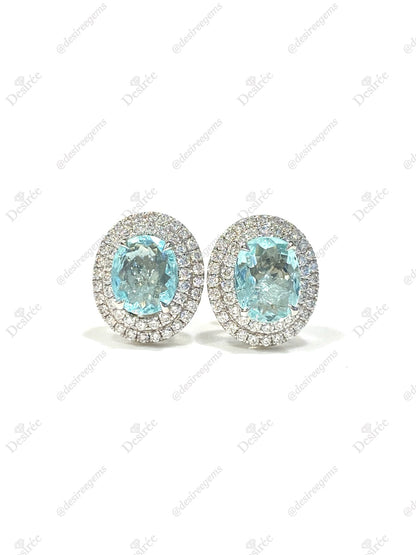 Natural Paraiba Tourmaline 1.56ct Earrings