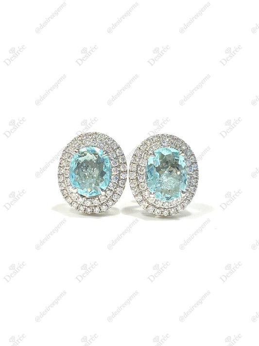 Natural Paraiba Tourmaline 1.56ct Earrings