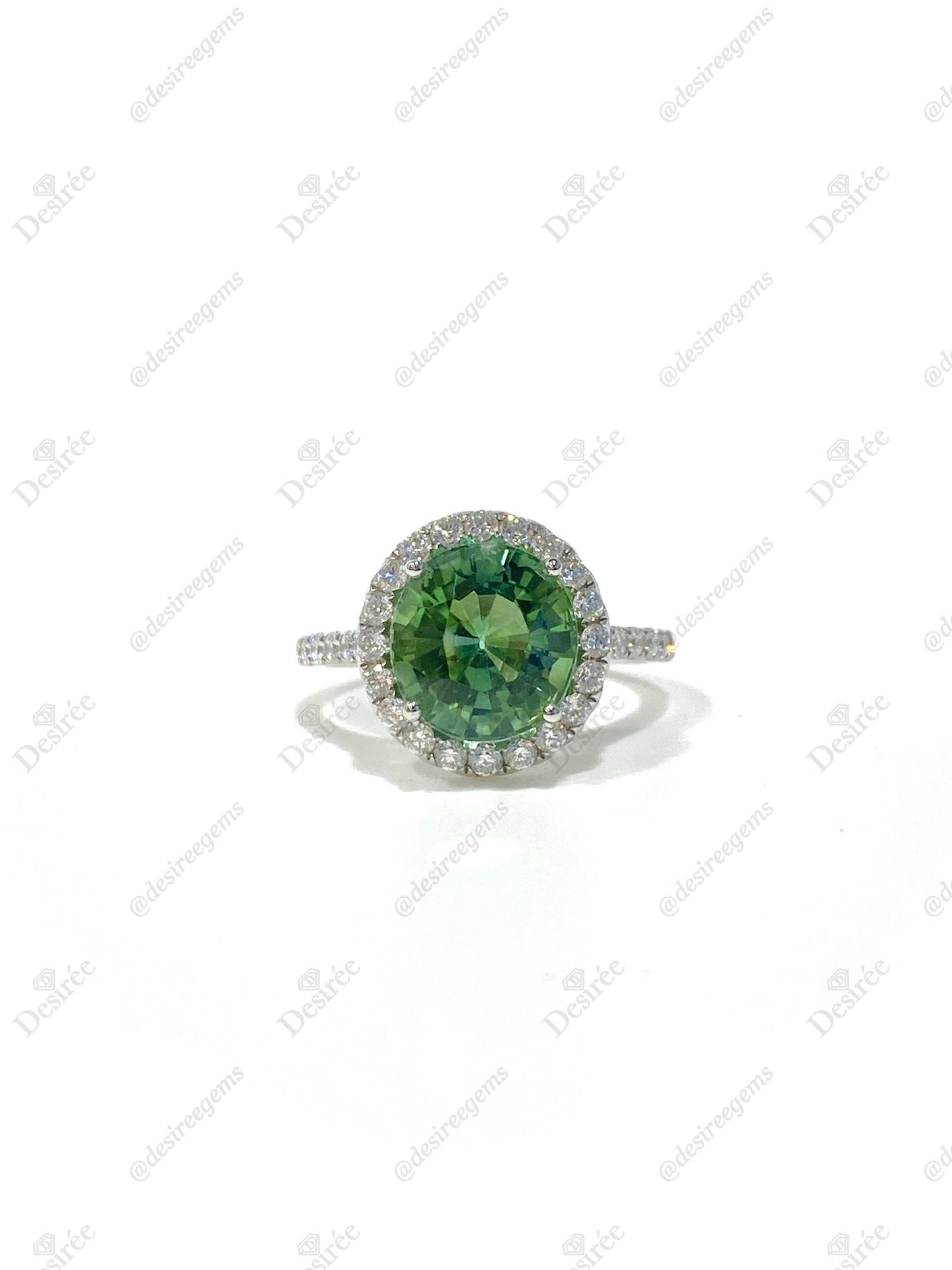 Natural Green Tourmaline 3.36ct Ring