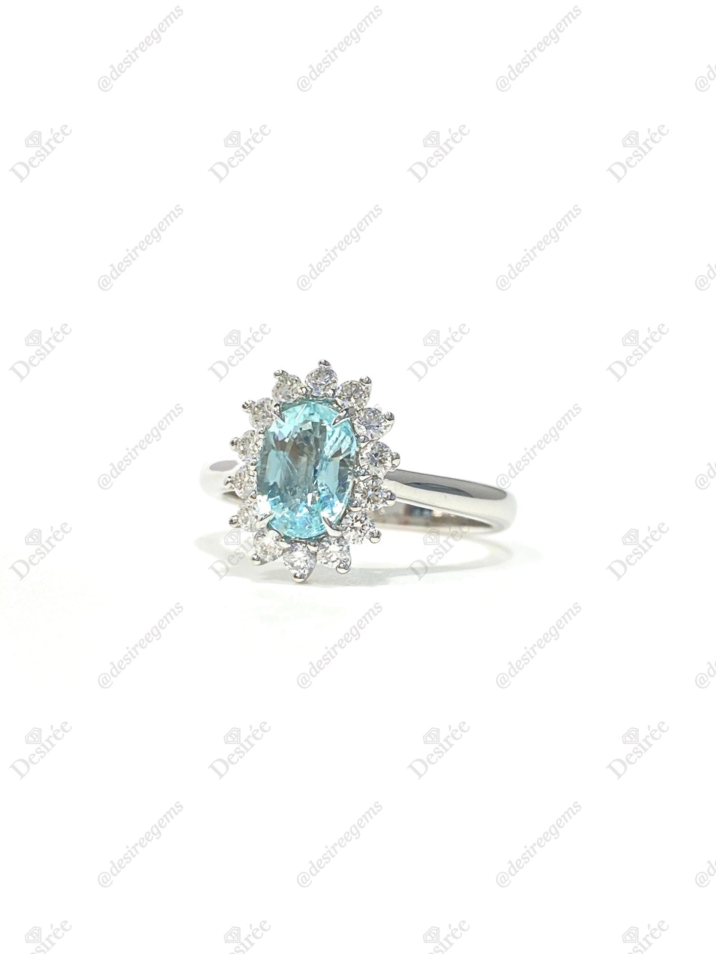 Natural Paraiba Tourmaline 0.97ct Ring