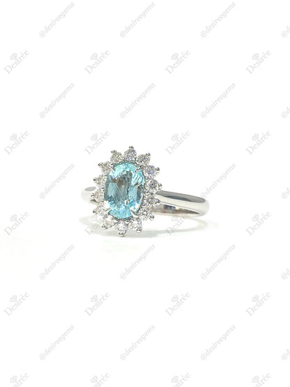 Natural Paraiba Tourmaline 0.97ct Ring