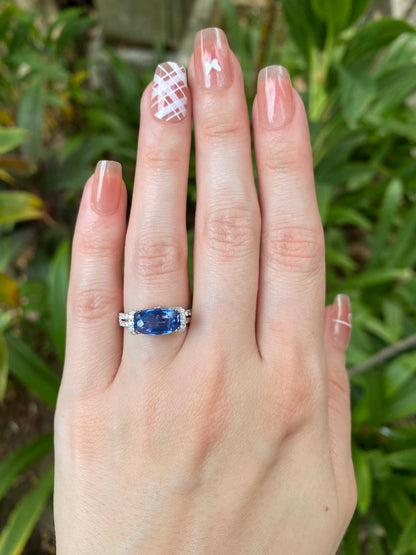 Natural Blue Sapphire 2.92ct Ring