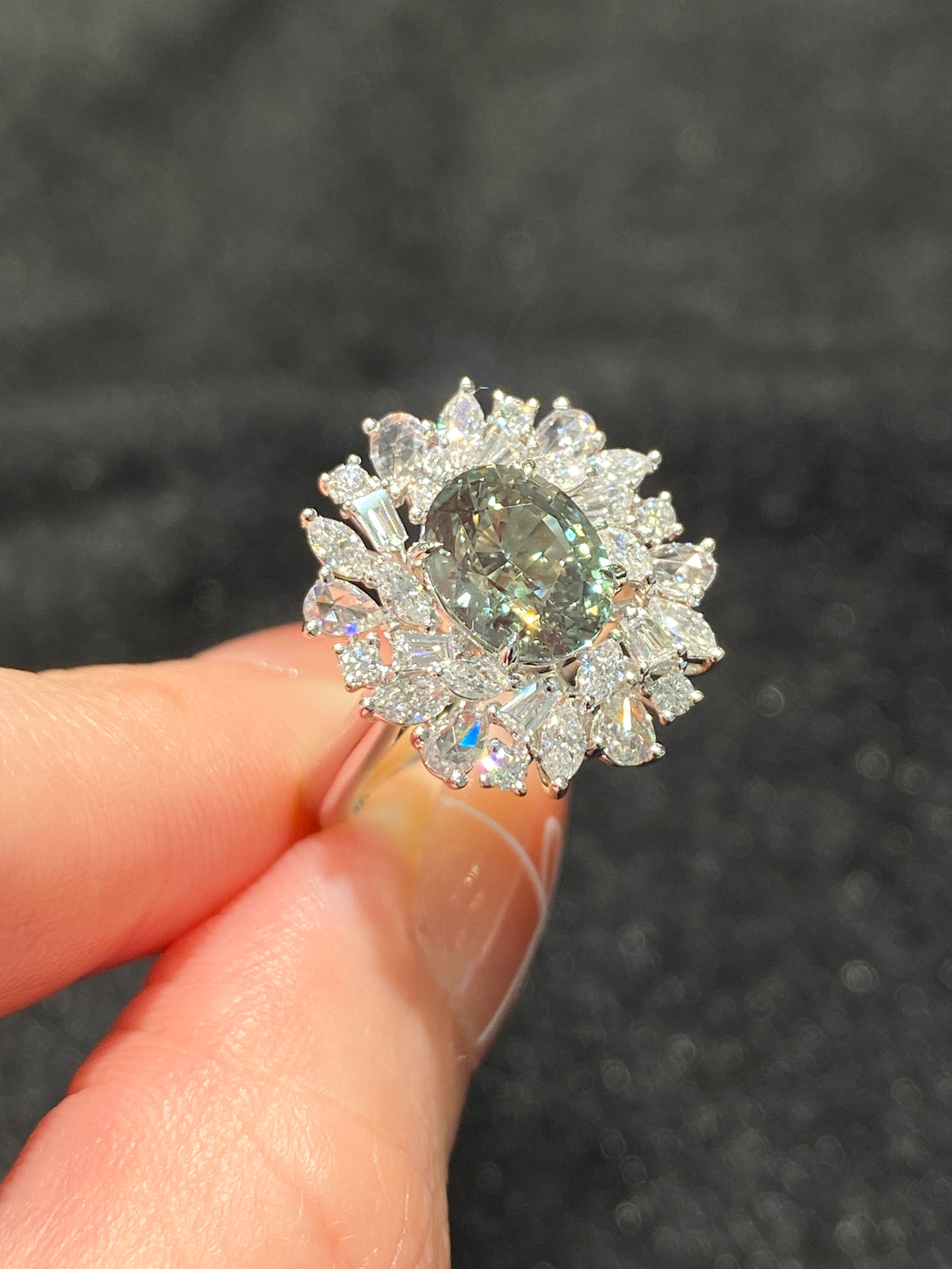 Natural Color Change Alexandrite 2.46ct Ring