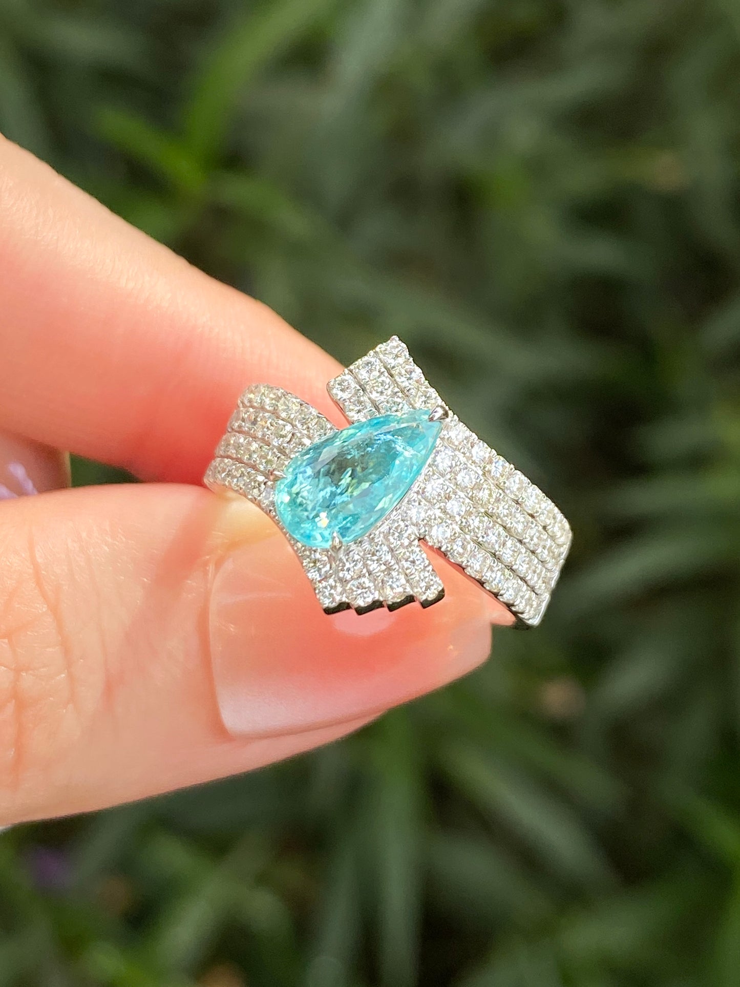 Natural Paraiba Tourmaline 1.23ct Ring
