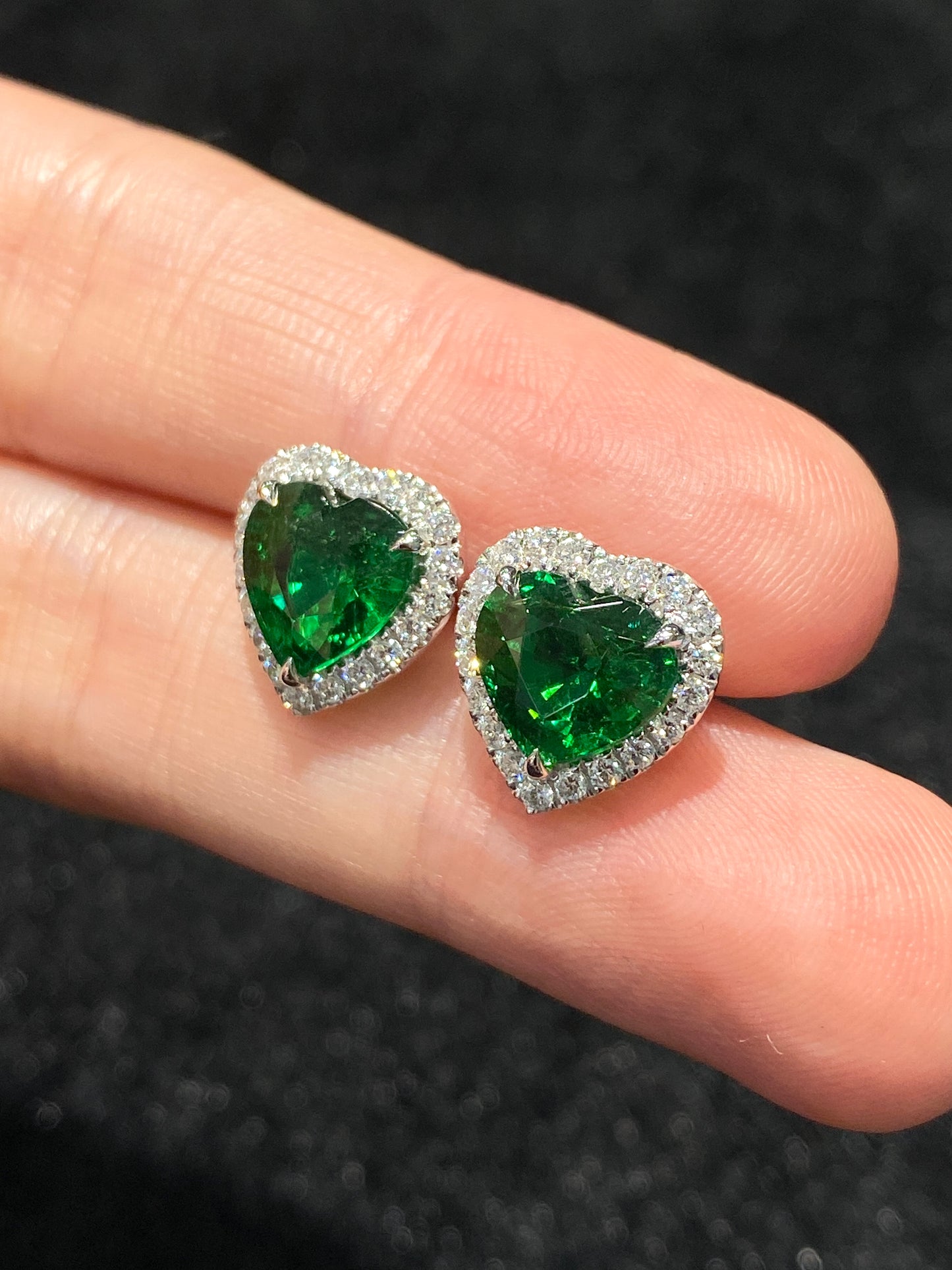 Natural Tsavorite Green Garnet 4.47ct Earrings