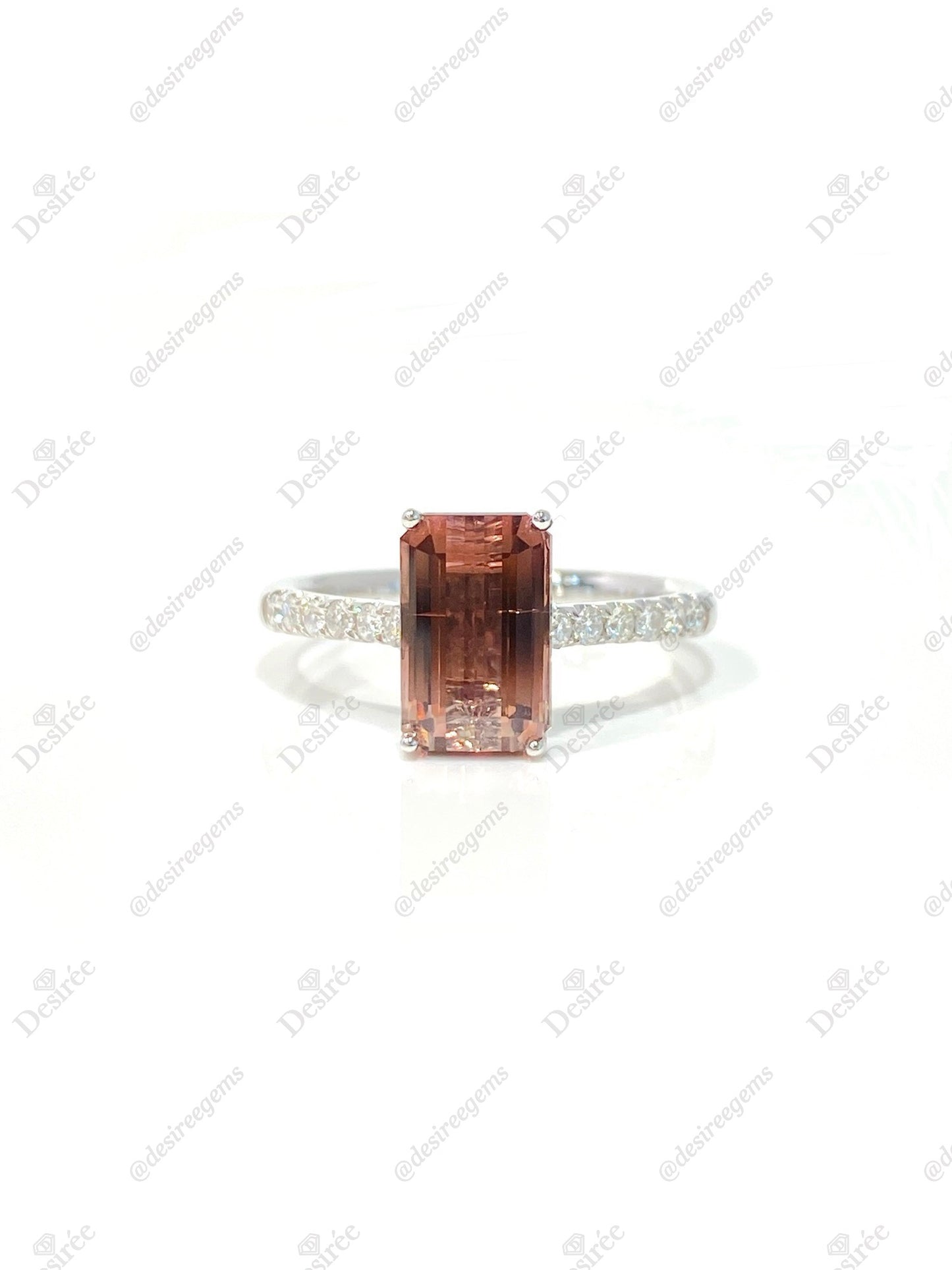 Natural Bi-color Tourmaline 2.00ct Ring