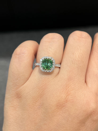 Natural Green Tourmaline 1.99ct Ring