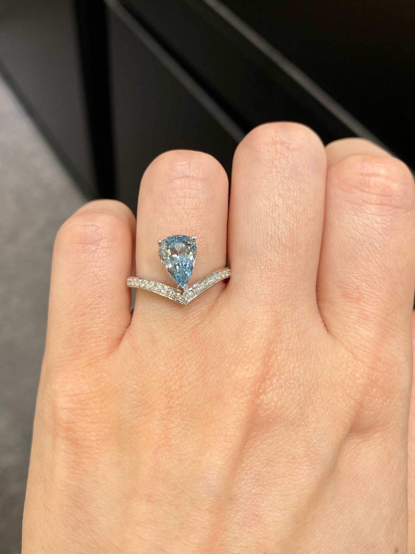 Natural Aquamarine 1.63ct Ring