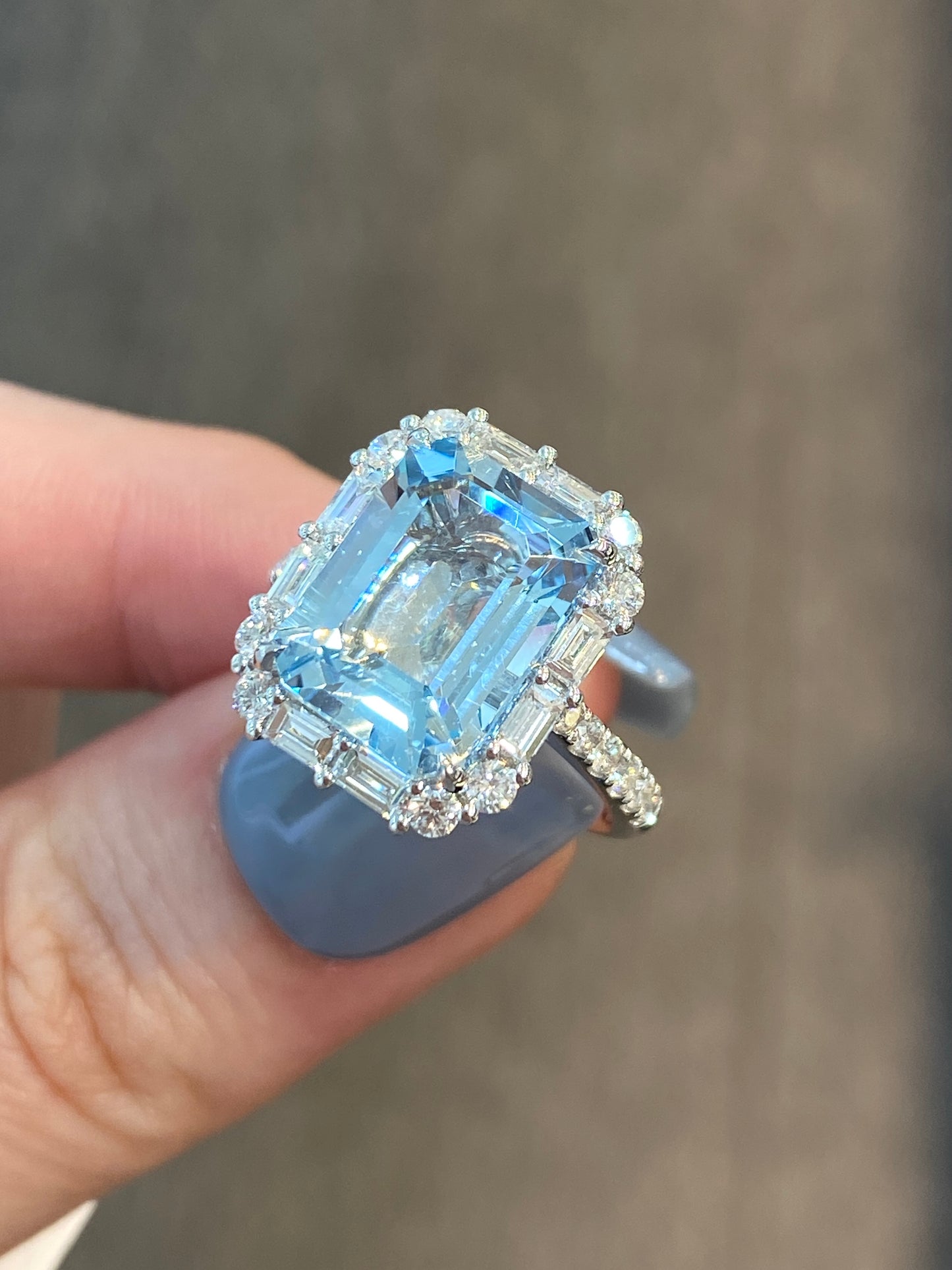 Natural Aquamarine 4.46ct Ring