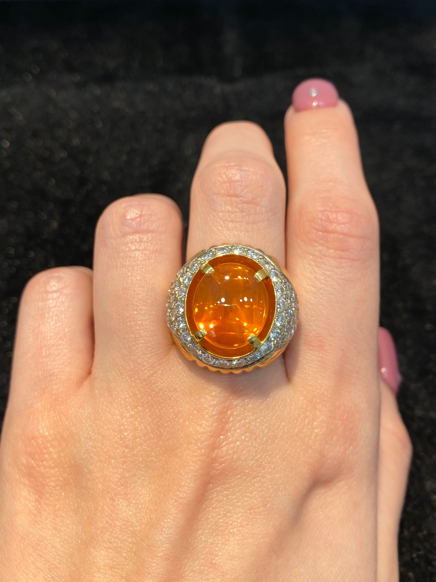 Natural Orange Sapphire Ring 8.15ct