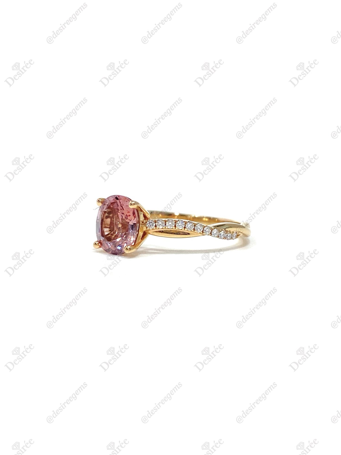 Natural Pink Spinel 1.3ct Ring