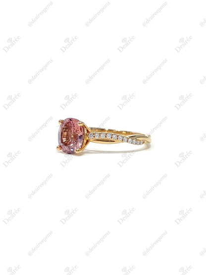 Natural Pink Spinel 1.3ct Ring