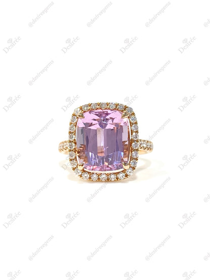 Natural Kunzite 6.50ct Ring