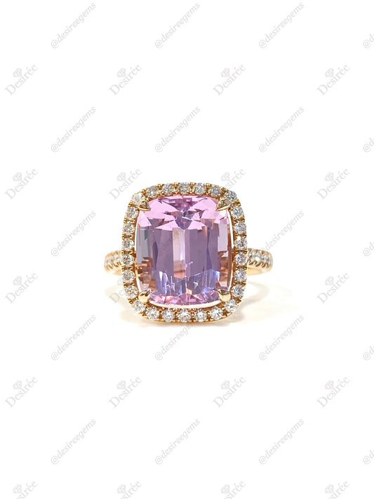 Natural Kunzite 6.50ct Ring