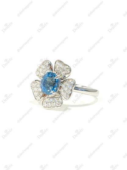 Natural Aquamarine 1.18ct Ring
