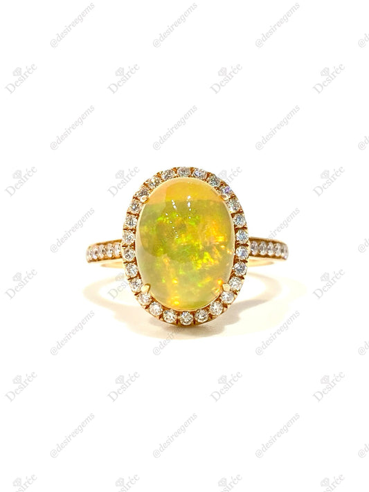 Natural Opal 3.07ct Ring