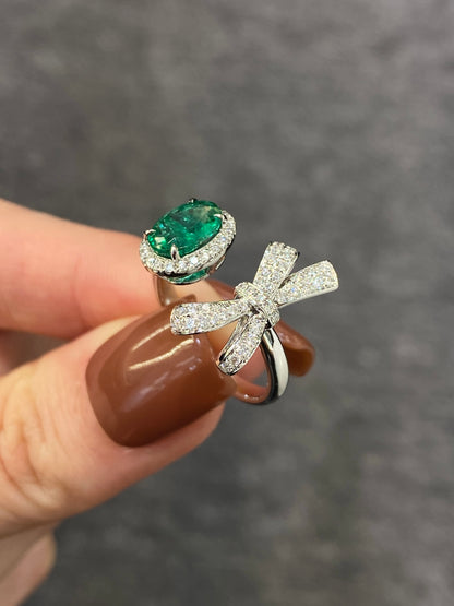 Natural Emerald 1.01ct Ring