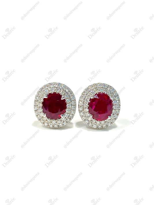 Natural Ruby 1.48ct Earrings