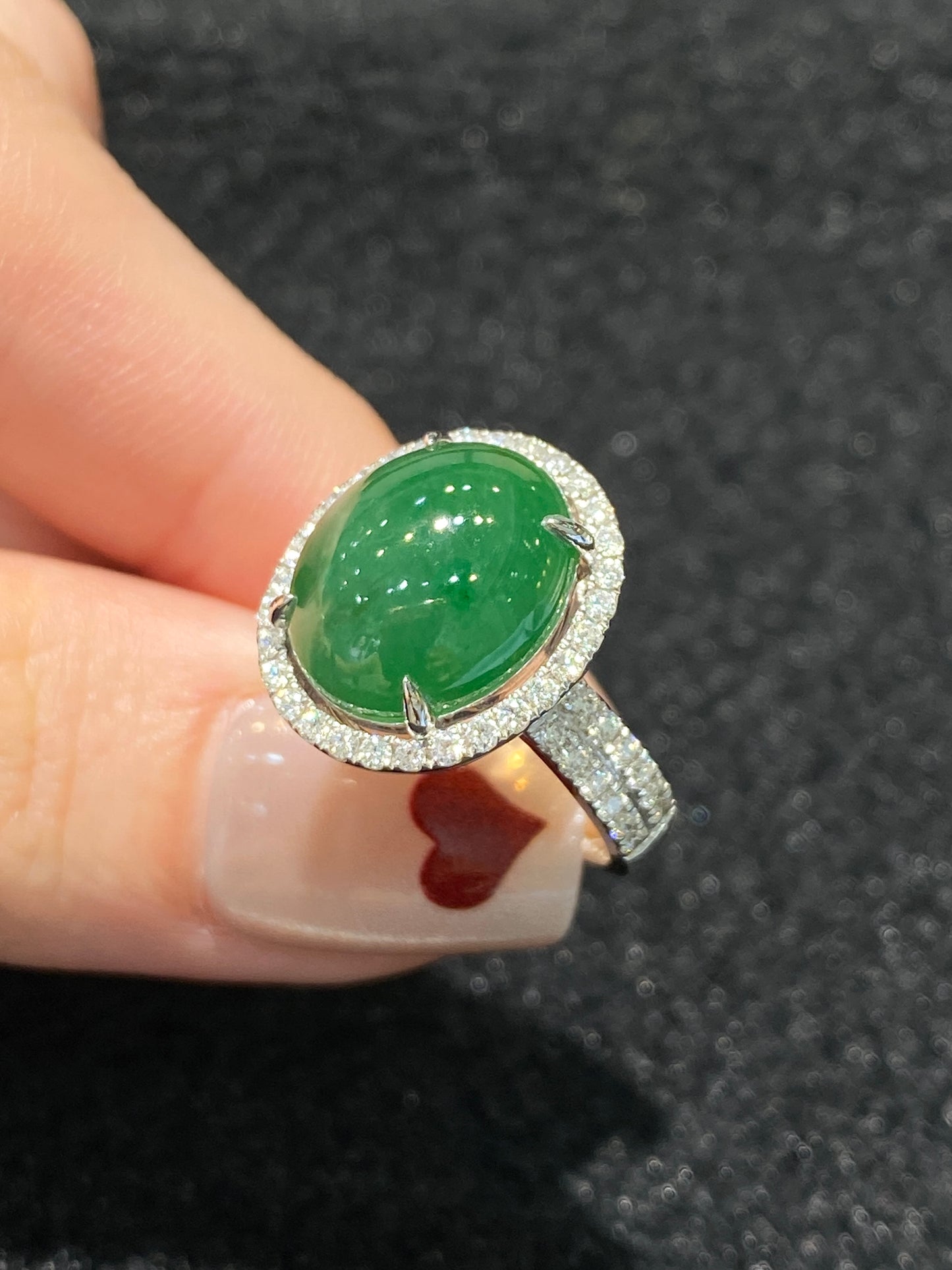 Natural Type A Jadeite Ring
