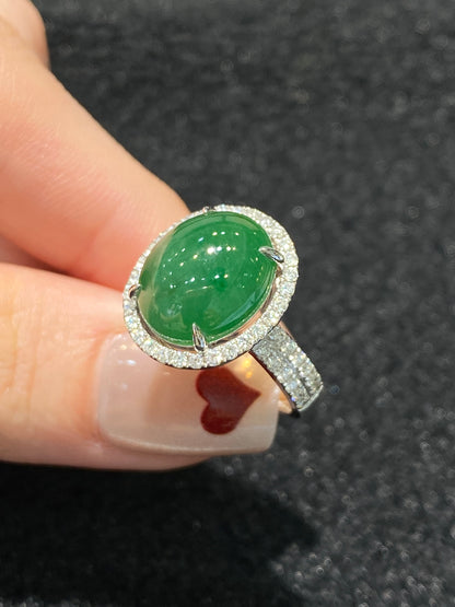 Natural Type A Jadeite Ring