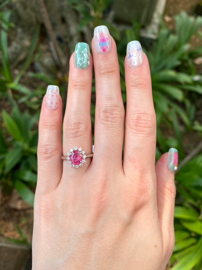 Natural Pink Spinel 1.13ct Ring