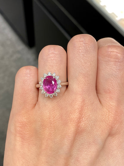 Natural Unheated Ruby 2.27ct Ring