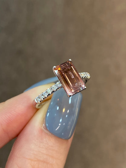 Natural Bi-color Tourmaline 2.00ct Ring