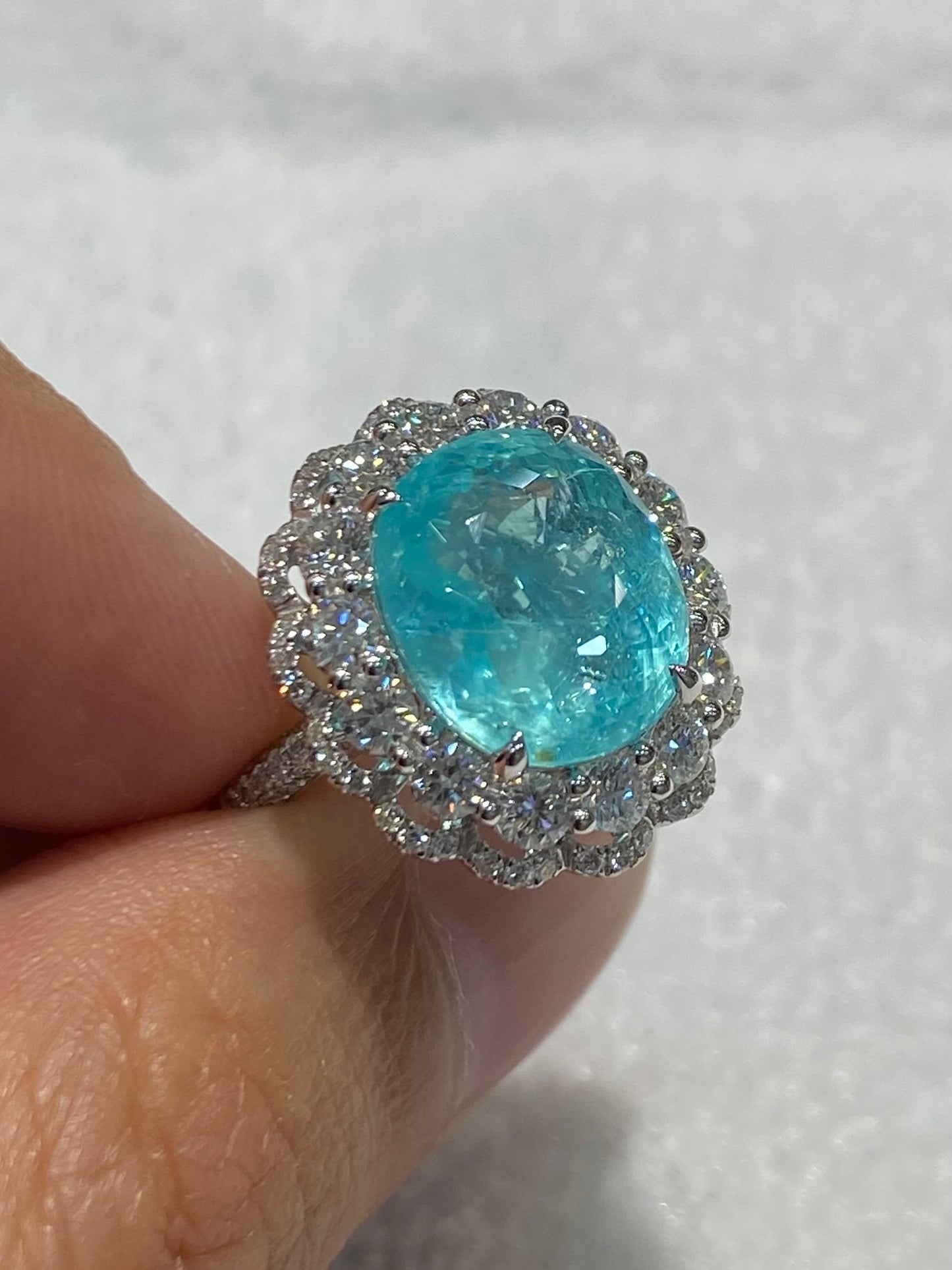 Natural Paraiba Tourmaline 7.85ct Ring