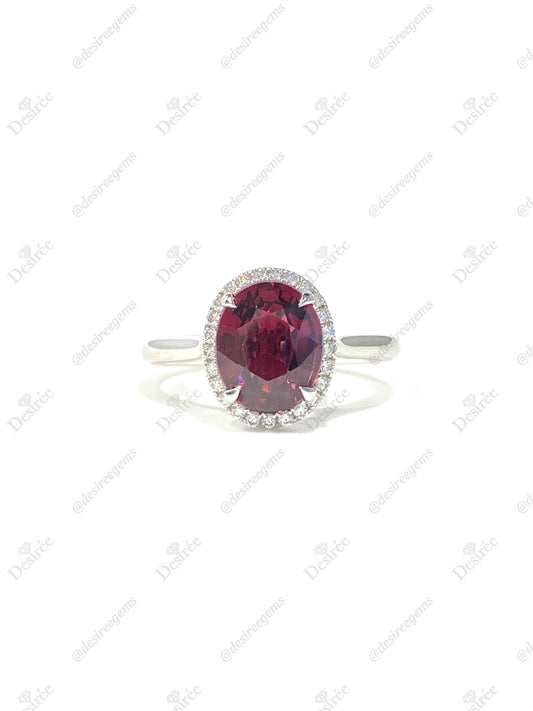 Natural Red Garnet 2.52ct Ring