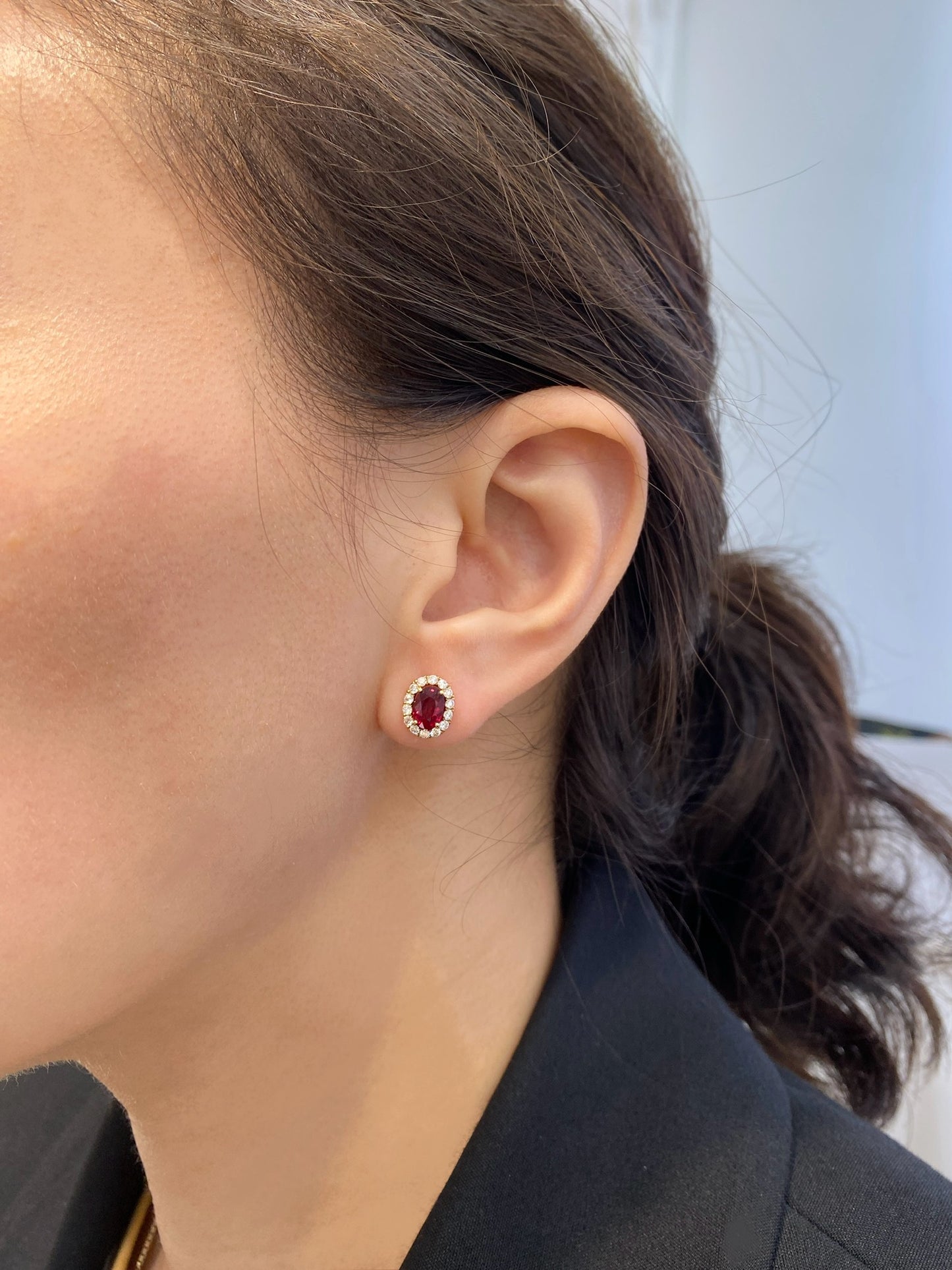 Natural Unheated Ruby 1.50ct Earrings