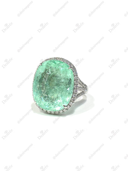 Natural Paraiba Tourmaline 20.02ct Ring