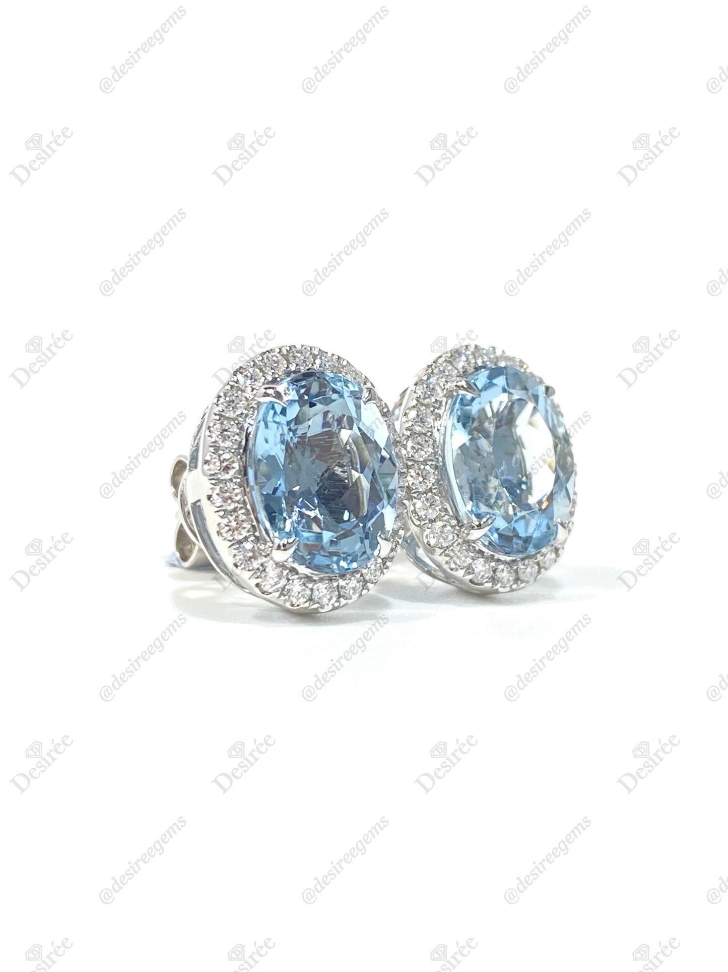 Natural Aquamarine Earrings 5.50ct