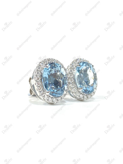 Natural Aquamarine Earrings 5.50ct