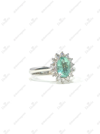 Natural Paraiba Tourmaline 1.09ct Ring