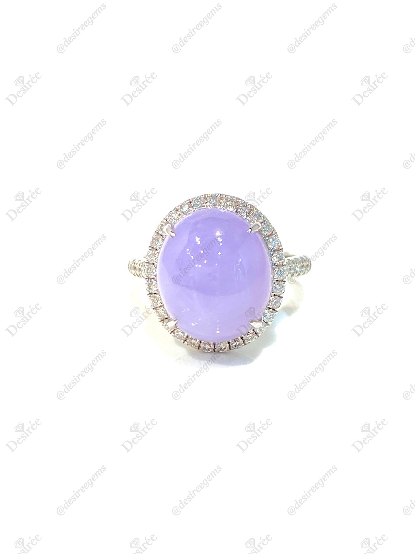 Natural Type A Lavender Jadeite Ring