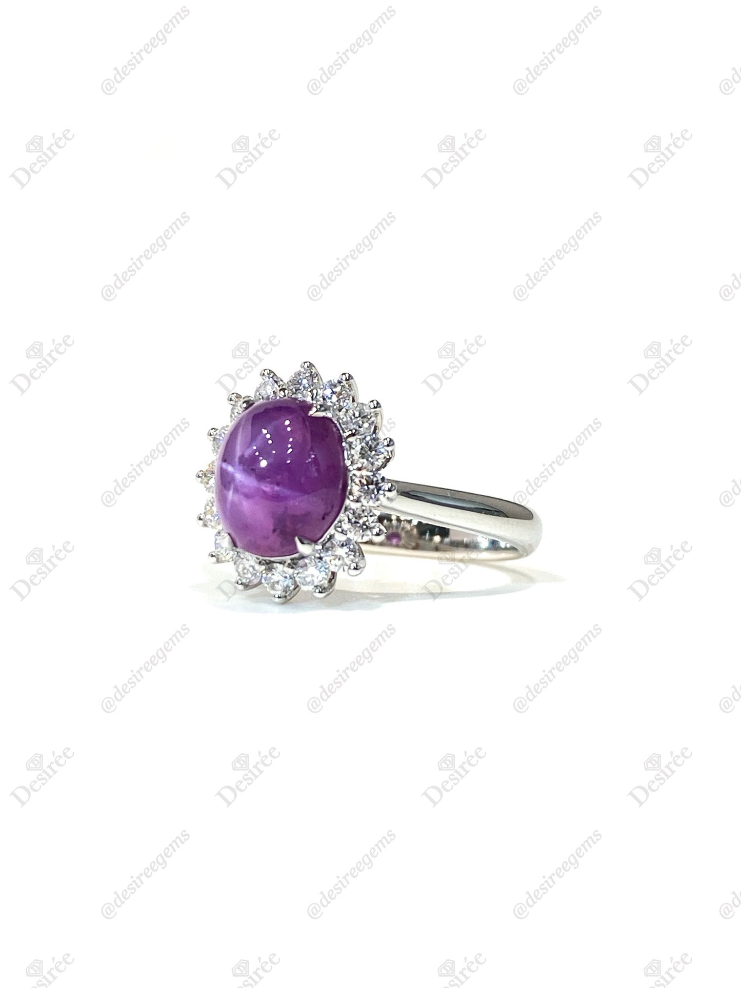 Natural Unheated Star Sapphire 3.12ct Ring