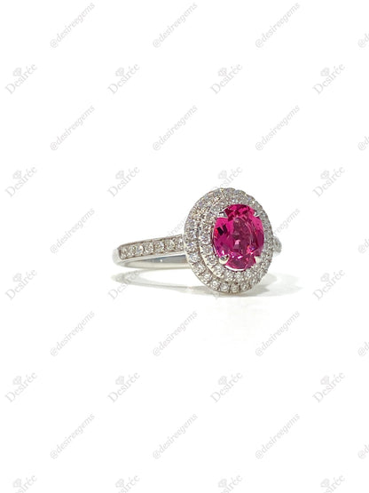 Natural Pink Spinel 0.87ct Ring