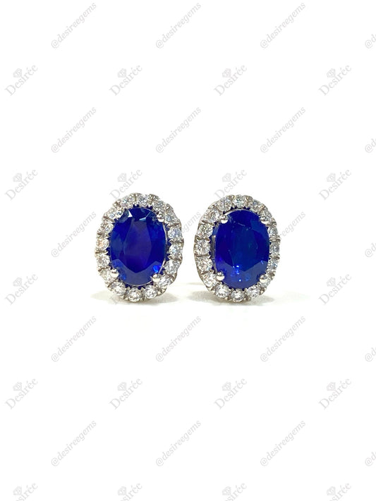 Blue Sapphire 2.16ct Earrings