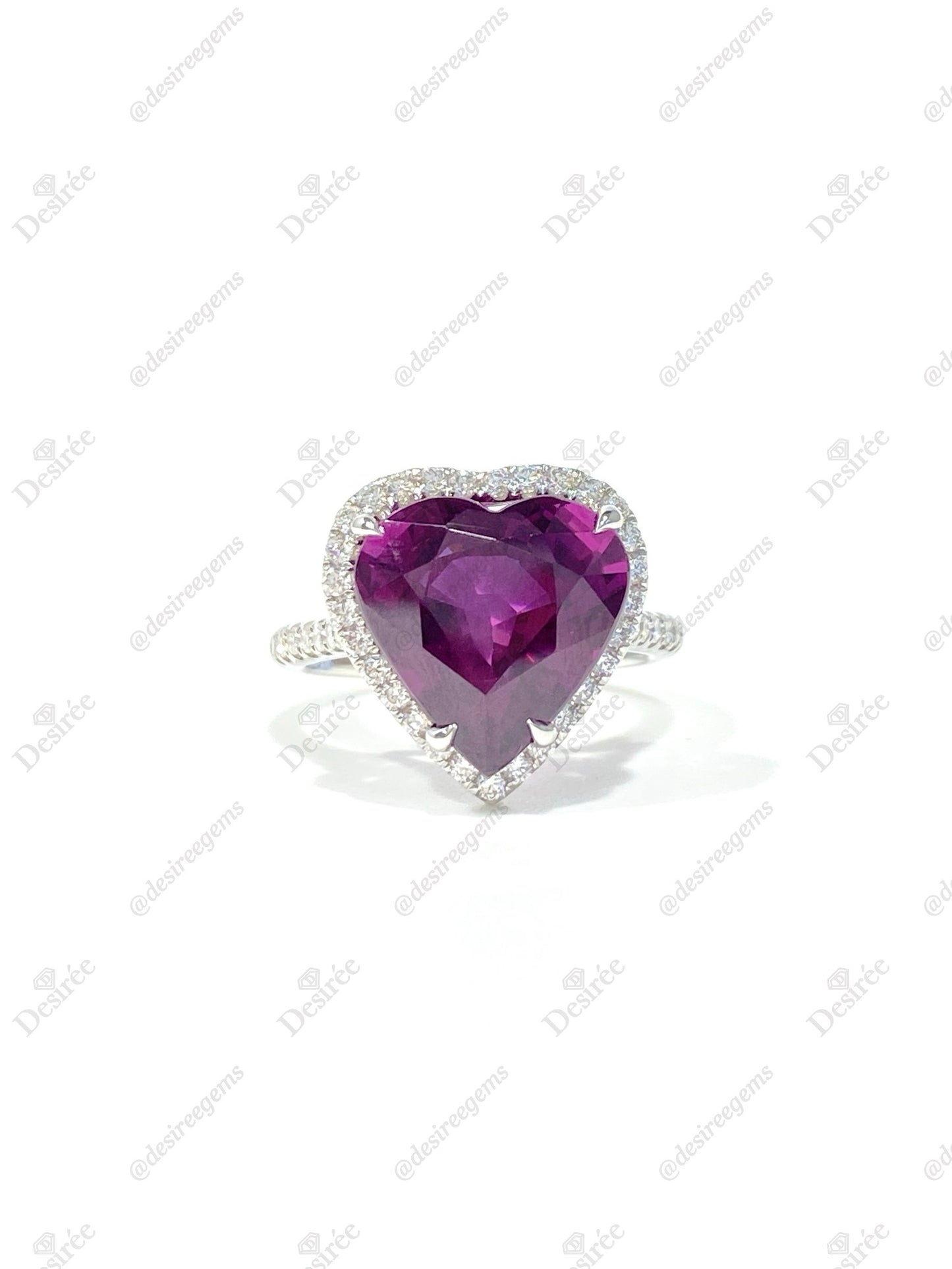 Natural Rhodolite Garnet 7.90ct Ring